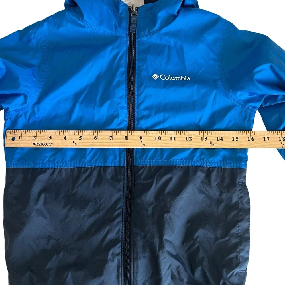 Youth Columbia Windbreaker Jacket Size Small (8) Hooded Pockets